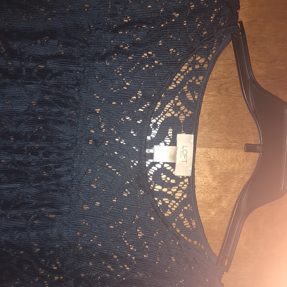 Beautiful Teal  Loft lace top worn only once! - Picture 3 of 4